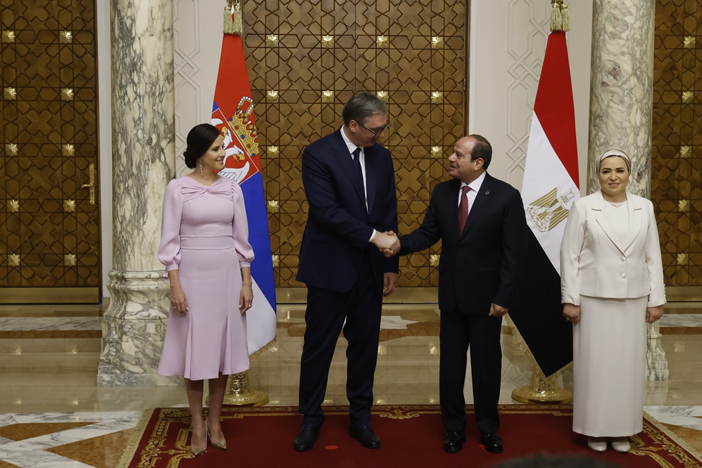 TAMARA VUÈIÆ, ALEKSANDAR VUÈIÆ, ABDEL FATAH AL SISI I ENTISAR AL SISI