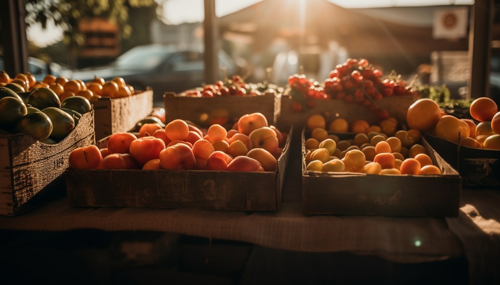 Organic harvest of juicy citrus fruits outdoors generated by AI