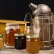 still life with honey utensils