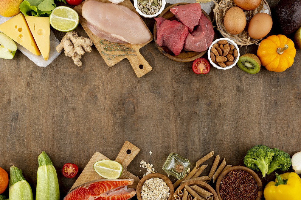 delicious-food-arrangement-flat-lay